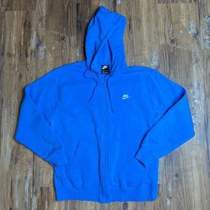 Nike blue zip up hoodie
